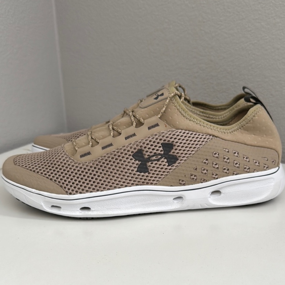 Under Armour Beige Mesh Sneakers